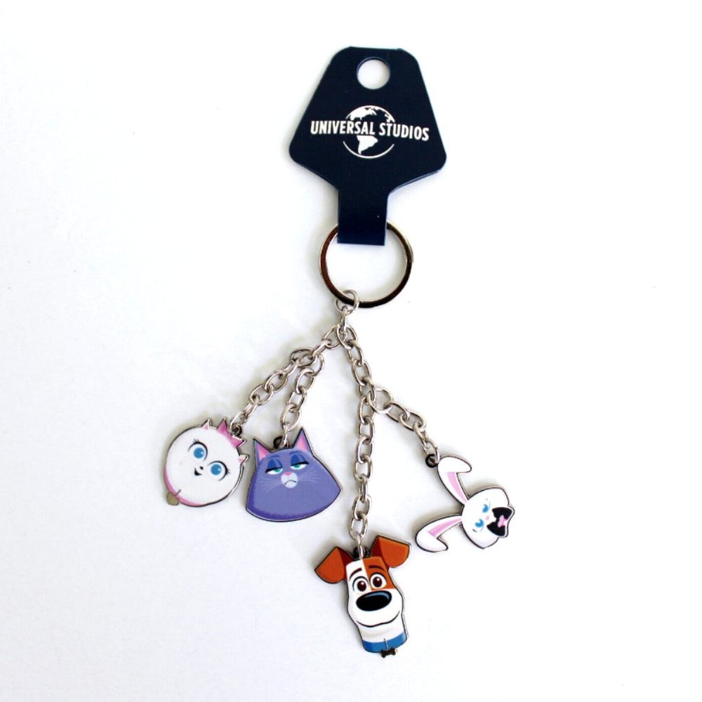 Universal Studios Secret Life of Pets Multi-Charm Metal Keychain